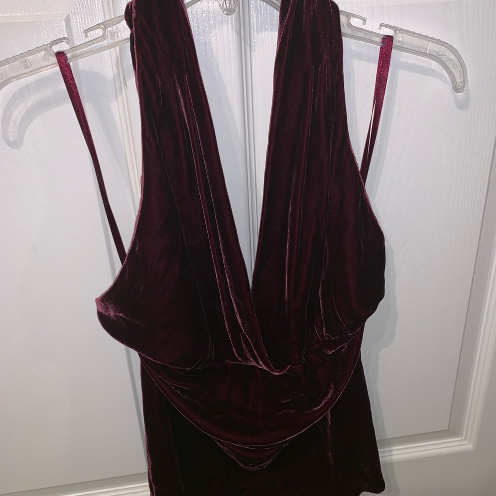 Velvet halter top